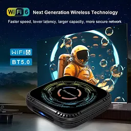 Transpeed H728 4/64Gb Android 14, Смарт ТВ приставка медіаплеєр 8K HDR Android SmartTV Box - мініатюра 5