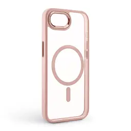 Чехол Apple iPhone 16e/17e, Unit MagSafe, розовый, прозрачный, магсейф, противоударный, магнитный, панель-накладка с поддержкой MagSafe, с поддержкой беспроводной зарядки, TPU+PC, защита всего корпуса, ударопрочный, ArmorStandart (ARM83875) - мініатюра 2