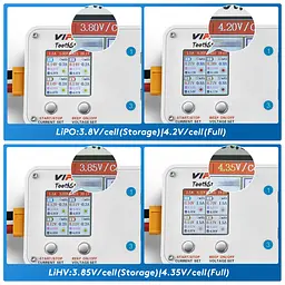 Зарядний пристрій VIFLY TооthStоr 65W 4 Роrt 2s FPV BT3.0 & JST-XH з функцією балансування White (18773) - мініатюра 6