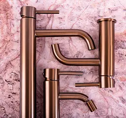 Змішувач для умивальника Rea Lungo brushed copper REA-B1112, Теплий захід сонця - мініатюра 3