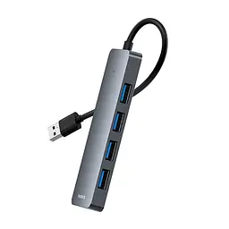 USB-хаб Baseus UltraJoy Series 4in1 USB-A to USB 3.0 15cm Gray (B0005280B811-00) - мініатюра 3