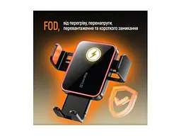 Автомобільний тримач для смартфона ColorWay Ultra-mini Wireless Charger 15W Black (CW-CHAW069Q-BK) - мініатюра 4