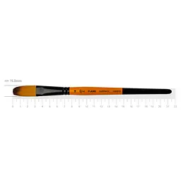 Пензель синтетика овальна Flame 1368FR №18 коротка ручка ROSA (4823098534655)