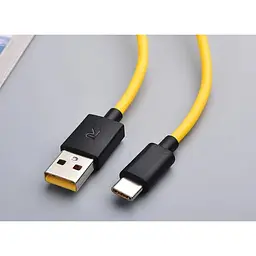 Кабель Data Cable Fast Charging 27W / 3A 1m USB на Type-C / USB-C для Realme yellow - мініатюра 6