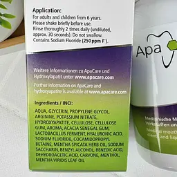 Ополіскувач для ротової порожнини ApaCare OraLactin з пребіотиками (фтор 250) 200 мл - мініатюра 2