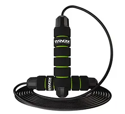 Скакалка швидкісна RDX SKIPPING ROPE STEEL COATED CABLE W1 Green 3 м (SRF-W1GN-10.3FT)