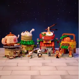 Конструктор Pantasy Kung Fu Panda Кунгфу Панда Міні Вид на вулицю - Раменна крамниця Чжена (86506) - мініатюра 3