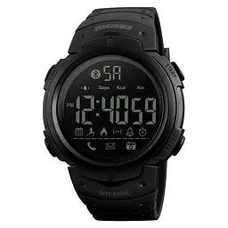 Спортивний жіночий смарт годинник Skmei 1301 Шагомір Bluetooth удароміцний Чорний