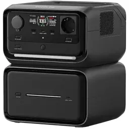 Зарядна станція EcoFlow RIVER 3 MAX Plus Wireless, чорний, 600 Вт (1200 Вт) / 858 Вт/год, 3хAC 230 В, 2хUSB-A (5 В/2.4 А), 2хUSB-C