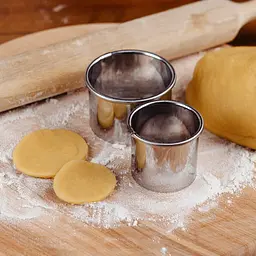 Металеві форми кільця для вирізки тіста (вареників, пельменів, печива) 2 шт. у наборі висота 4 см, Master Class Сріблястий 83684 - мініатюра 3