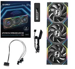 Вентилятор Lian Li Uni Fan SL Wireless LCD 120-3 Black (G99.12SLLCD1W3B.00) - мініатюра 8