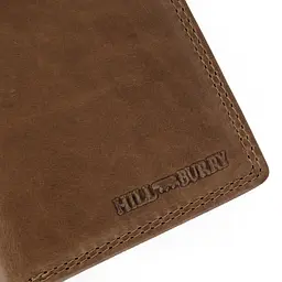 Чоловічий шкіряний гаманець Hill Burry 6401HB рудий без застібки - мініатюра 8