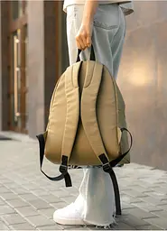 Жіночий рюкзак Sambag Active пісочний тканевий з принтом "monstera" 40 х 33 х 14 см (11811144) - мініатюра 6
