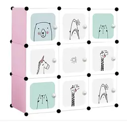 Модульна шафа-органайзер Leobert Kids для дитячих іграшок рожевий