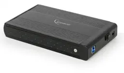 Кишеня зовнішня Gembird, Black, 3.5", USB 3.0, 1xSATA, зовнішній БЖ, алюмінієвий корпус (EE3-U3S-3)