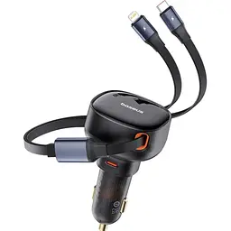 Автомобільний зарядний пристрій Baseus Enjoyment Pro Car Charger 60W Cluster Black (C00057802111-00) [169690] - мініатюра 4