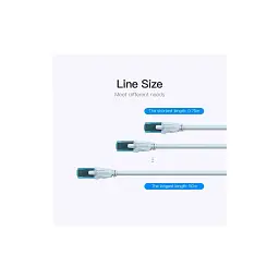 Патч-корд 0.75м UTP cat 5e RJ-45 blue Vention (VAP-A10-S075) - мініатюра 11