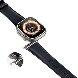 Ремінець Dux Ducis Leather Strap Classic для Apple Watch 42(ser.1-3)/44/45/46/49mm Black - мініатюра 3