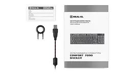 Клавіатура Real-el Comfort 7090 Backlit Чорний (EL123100031) - мініатюра 10