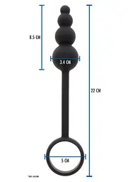 Анальна пробка з ерекційним кільцем ToyJoy Anal Plug Penis Ring, 22 см (чорний) - мініатюра 5
