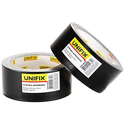 Стрічка клейка універсальна армована скотч Unifix 50 мм x 25 м чорна