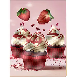 Алмазна мозаїка "Червоний оксамит" Brushme DM3006 з мольбертом 17x22.5 см