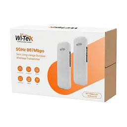 Комплект бездротового моста WiFi Wi-Tek WI-CPE800-KIT V3 5GHz, 867Mbps, 5km, 2x1000Mbps, PoE IN/LAN OUT, Cloud (73-00259) - мініатюра 6