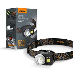 Налобний світлодіодний ліхтарик Videx VLF-H075C, 550Lm 5000K (27298-000) - мініатюра 2