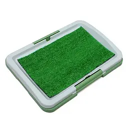 Туалет піддон для собак Puppy Potty Pad 47×34 см, відкритий, з решіткою та штучною травою