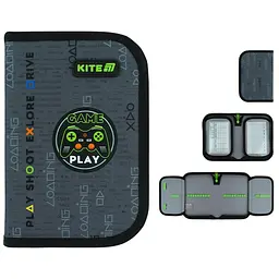 Пенал "Kite" Good Game 1від.,б/н,з 2 відворотами №K26-622-2
