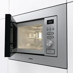 Піч мікрохвильова Gorenje вбудовувана 20л 800Вт гриль дисплей нерж - мініатюра 2