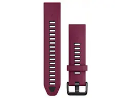 Ремешок Garmin Fenix 8 solar 20mm Merlot/Graphite Silicone 010-13391-04