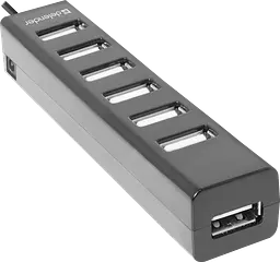 USB-хаб Defender Quadro Swift 7xUSB 2.0 (83203) (6358251) - мініатюра 2