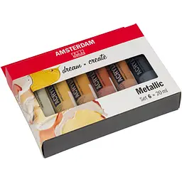 Набір акрилових фарб Amsterdam Metallic 6х20 мл - мініатюра 2