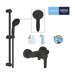 Душовий гарнітур Grohe QuickFix Start Black (UA30330801) - мініатюра 8