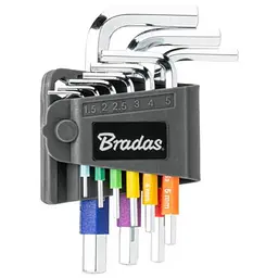 Набір шестигранних ключів Bradas HX 1,5-10 мм 9 шт короткі (DIY-HKH62-SH/B) - мініатюра 3