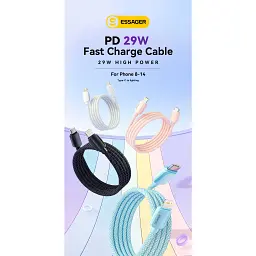 Дата кабель USB-C to Lightning 2.0m 20W white Essager (EXCTL-WLA02-P) - мініатюра 2