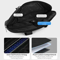 Сумка для ноутбука Tigernu T-L5239 15.6'' тонкий чохол папка з ручками 2.8л Black (19393) - мініатюра 10