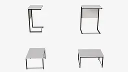 Стіл журнальний приставний Террі Комбо Ferrum-decor 345x662x440 Чорний метал ДСП Білий 16 мм (FRD-105136) - мініатюра 7