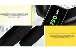 Ігрові бездротові навушники з мікрофоном HATOR ESH-14 Wireless HYPERPUNK 3-X Hi-Res Black - мініатюра 10