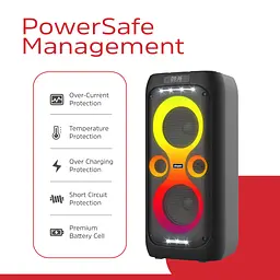 Акустична система 1.0 Energizer 50Вт Bluetooth 5.3/RMS/TF/USB/AUX/TWS/MIC, Dual 6.5” Drivers чорна - мініатюра 9