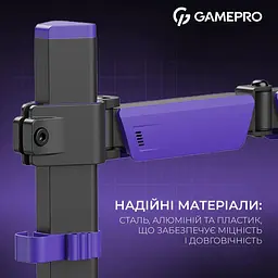 Настільне кріплення для монітора Gamepro MAG100V 17`-40` Black/Violet [148277] - мініатюра 10