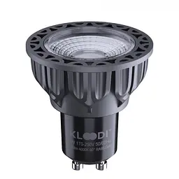 Лампа LED GU10 5WCOB 4000К 450Lm DIM KLOODI KDGU10-QL 5WCOB 4K 60D BK DIM