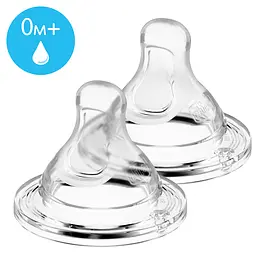 Соска Chicco Physio, силікон, повільний потік, 0м +, 2 шт. (20311.00) - мініатюра 2