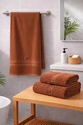 Набір 3 махрові рушники для ванної 30х50+50х90+75х150 см Brown TC303375555