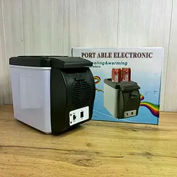 Міні автохолодильник Portable Electronic 6 л з охолодженням і нагрівом - мініатюра 6