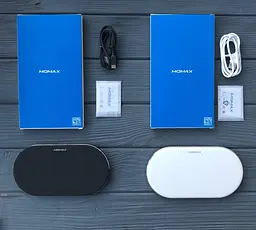 Бездротовий зарядний пристрій подвійний Momax Q.Pad Pro UD11 15w - мініатюра 3