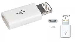 Кабель SuperCalla MicroUSB на магнітах White та Адаптер Lightning 8 (vol-999) - мініатюра 4