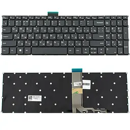 Клавіатура для ноутбука LENOVO (IdeaPad: 3-15, 3-17 series) rus, black, без фрейму