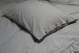 Постільна білизна Lotus Home Washed cotton - Solid antracite євро - мініатюра 4
